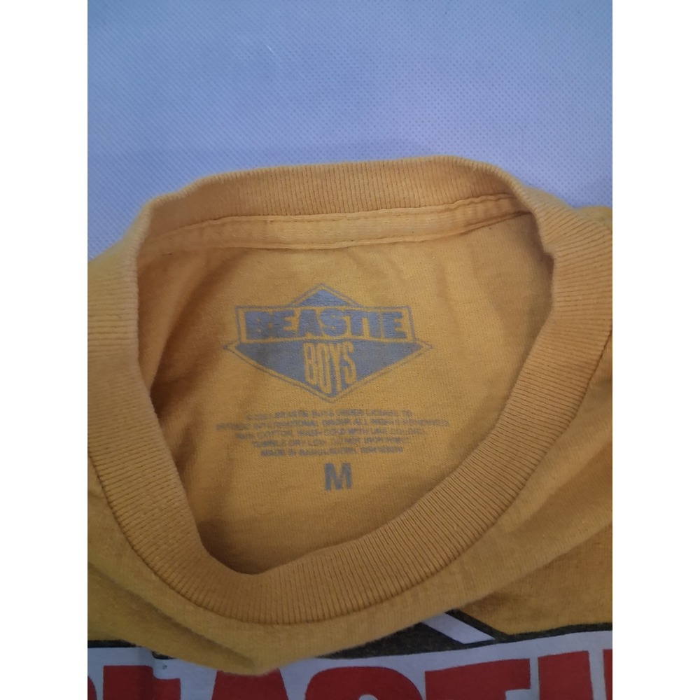 Beastie Boys Graphic T-Shirt Mustard Yellow Diamond Logo Band Tee Mens Medium - Picture 3 of 6